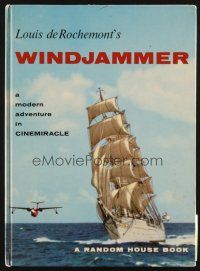 4c040 WINDJAMMER hardcover program book '58 sailing documentary by Louis De Rochemont!