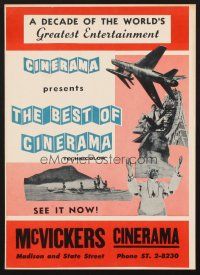 4c006 BEST OF CINERAMA special 12x16 '63 from a decade of the world's greatest entertainment!