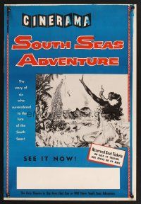 4c002 SOUTH SEAS ADVENTURE WC '58 the story of six who surrendered to its lure in Cinerama!