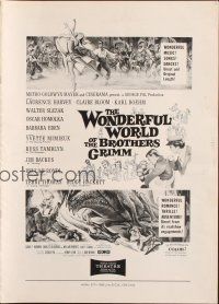 4c099 WONDERFUL WORLD OF THE BROTHERS GRIMM pressbook '62 George Pal fairy tales!