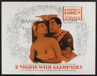 4d006 2 NIGHTS WITH CLEOPATRA 1/2sh '63 Alberto Sordi, Ettore Manni & super sexy Sophia Loren!