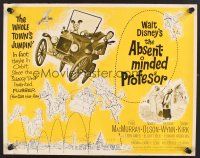 4d010 ABSENT-MINDED PROFESSOR 1/2sh '61 Walt Disney, Flubber, Fred MacMurray in title role!