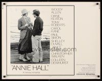 4d022 ANNIE HALL 1/2sh '77 full-length Woody Allen & Diane Keaton, a nervous romance!