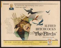 4d046 BIRDS 1/2sh '63 Alfred Hitchcock, art of Tippi Hedren attacked by birds!