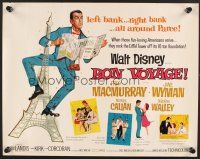 4d060 BON VOYAGE 1/2sh '62 Walt Disney, Fred MacMurray, Jane Wyman, great wacky art!