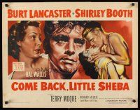 4d095 COME BACK LITTLE SHEBA style A 1/2sh '53 art of Burt Lancaster, Shirley Booth, Jaeckel & Moore