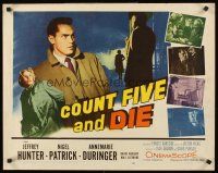 4d102 COUNT FIVE & DIE 1/2sh '58 Jeffrey Hunter, Annemarie Duringer, English spies!