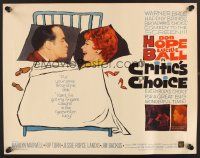 4d107 CRITIC'S CHOICE 1/2sh '63 close up of Bob Hope about to kiss smiling Lucille Ball in bed!