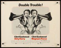 4d128 DIRTY HARRY/MAGNUM FORCE 1/2sh '75 Clint Eastwood, double trouble!
