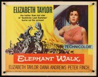 4d139 ELEPHANT WALK 1/2sh R60 sexy Elizabeth Taylor, Dana Andrews & Peter Finch in India!