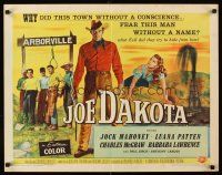 4d225 JOE DAKOTA 1/2sh '57 art of tough Jock Mahoney & sexy Luana Patten w/lynch mob & oil well!