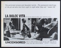 4d241 LA DOLCE VITA 1/2sh R66 Federico Fellini, Marcello Mastroianni, sexy Anita Ekberg!