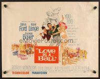 4d258 LOVE IS A BALL 1/2sh '63 art of full-length Glenn Ford & Hope Lange in sexy bikini!