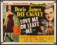 4d259 LOVE ME OR LEAVE ME style A 1/2sh '55 sexy Doris Day as famed Ruth Etting, James Cagney!