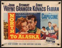 4d297 NORTH TO ALASKA 1/2sh '60 John Wayne & sexy Capucine in a fun-filled adventure in the Yukon!