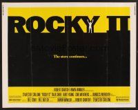 4d341 ROCKY II 1/2sh '79 Sylvester Stallone & Carl Weathers, boxing sequel!