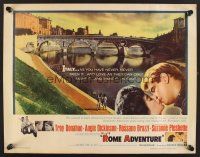 4d344 ROME ADVENTURE 1/2sh '62 Troy Donahue & Angie Dickinson in romantic close up in Italy!