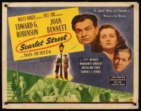 4d356 SCARLET STREET 1/2sh '45 Fritz Lang film noir, Edward G. Robinson, Joan Bennett, Dan Duryea!