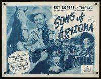 4d376 SONG OF ARIZONA style A 1/2sh R54 Roy Rogers with guitar, Dale Evans, Gabby Hayes, Trigger!