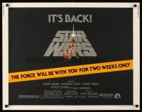 4d383 STAR WARS 1/2sh R81 George Lucas classic sci-fi epic, Hamill & Fisher 2 weeks only!