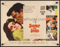 4d392 SUMMER & SMOKE 1/2sh '61 close up of Laurence Harvey & Geraldine Page, by Tennessee Williams!