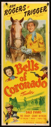 4e059 BELLS OF CORONADO insert '50 cool images of cowboy Roy Rogers, Dale Evans, & Trigger!