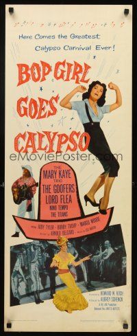 4e082 BOP GIRL GOES CALYPSO insert '57 it's the red-hot battle of the rages, a rock & roll romp!