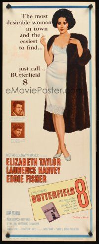 4e093 BUTTERFIELD 8 insert '60 callgirl Elizabeth Taylor is the most desirable and easiest to find!
