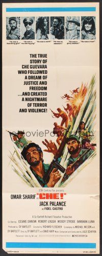 4e110 CHE insert '69 art of Omar Sharif as Guevara, Jack Palance as Fidel Castro!
