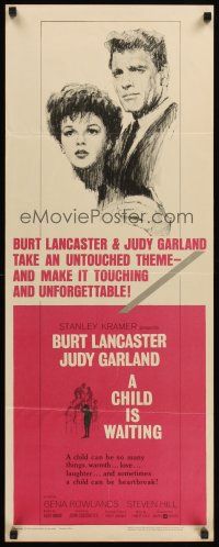 4e112 CHILD IS WAITING insert '63 Howard Terpning art of Burt Lancaster & Judy Garland!