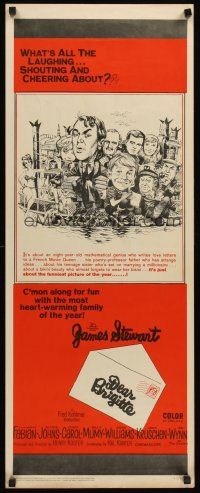 4e162 DEAR BRIGITTE insert '65 Jimmy Stewart, Fabian, Brigitte Bardot, wacky Jack Davis art!