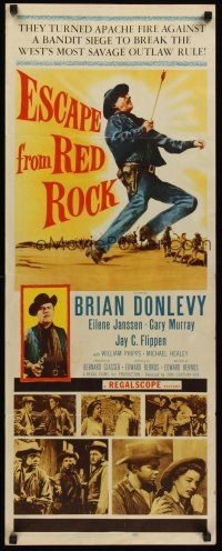 4e221 ESCAPE FROM RED ROCK insert '57 Brian Donlevy, the west's most savage outlaw rule!