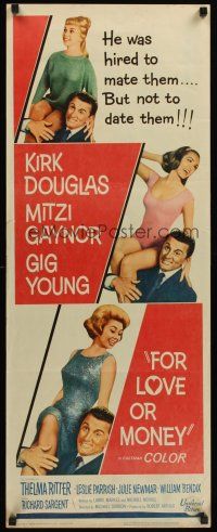 4e248 FOR LOVE OR MONEY insert '63 Kirk Douglas carries sexy Mitzi Gaynor, Thelma Ritter!