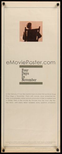 4e253 FOUR DAYS IN NOVEMBER insert '64 a complete motion picture chronicle of that time in Dallas!