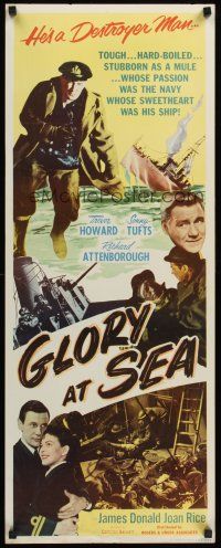 4e283 GLORY AT SEA insert '53 Trevor Howard as World War II Navy soldier, Gift Horse!
