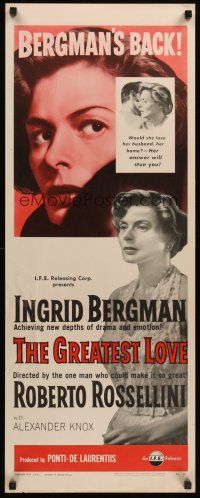 4e298 GREATEST LOVE insert '54 great art of Ingrid Bergman, Roberto Rossellini's Europa '51!