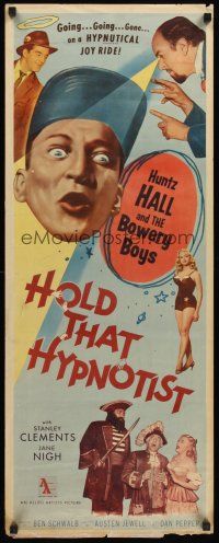 4e345 HOLD THAT HYPNOTIST insert '57 Huntz Hall & the Bowery Boys, sexy Jane Nigh!