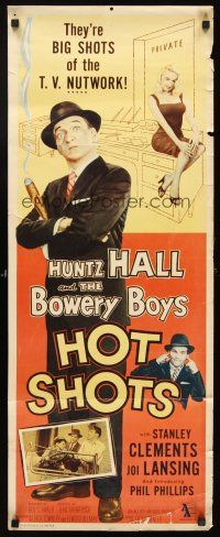 4e354 HOT SHOTS insert '56 Huntz Hall & The Bowery Boys are the big shots of the TV nutwork!