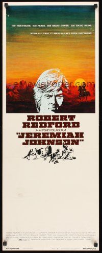 4e380 JEREMIAH JOHNSON insert '72 cool artwork of Robert Redford, directed by Sydney Pollack!