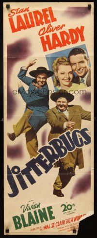 4e381 JITTERBUGS insert '43 full-length image of Stan Laurel & Oliver Hardy dancing!