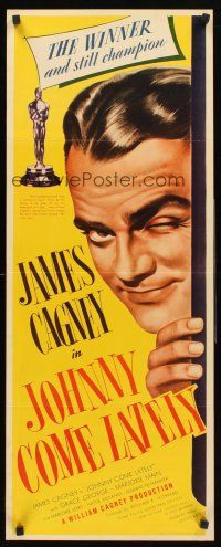 4e384 JOHNNY COME LATELY insert '43 James Cagney is a newspaperman/hobo helping an old lady!