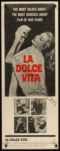 4e001 LA DOLCE VITA insert '61 Federico Fellini, Marcello Mastroianni, sexy Anita Ekberg!