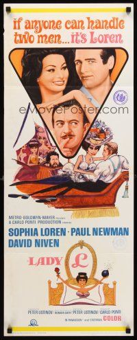 4e393 LADY L insert '66 different art of sexy Sophia Loren, Paul Newman & David Niven!