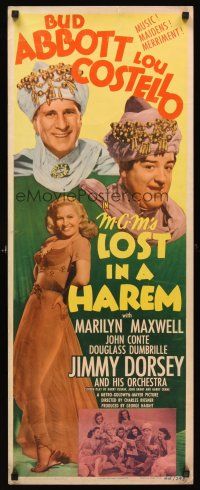 4e403 LOST IN A HAREM insert '44 Bud Abbott & Lou Costello in Arabia with sexy Marilyn Maxwell!