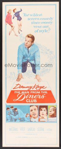 4e407 MAN FROM THE DINERS' CLUB insert '63 Danny Kaye,funniest picture since money went out of style