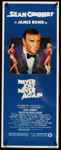 4e420 NEVER SAY NEVER AGAIN insert '83 art of Sean Connery as James Bond 007 by R. Obrero!