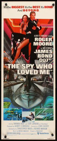 4e481 SPY WHO LOVED ME insert '77 great art of Roger Moore as James Bond 007 by Bob Peak!