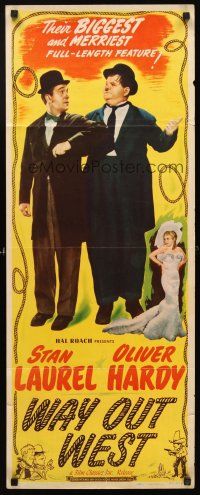 4e535 WAY OUT WEST insert R47 full0length Stan Laurel & Oliver Hardy, their biggest & merriest!