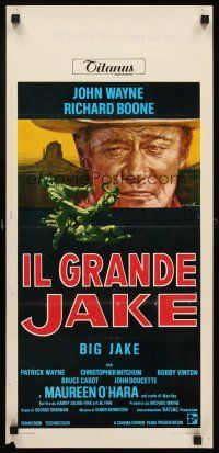 4e569 BIG JAKE Italian locandina '71 Richard Boone wanted gold but John Wayne gave him lead instead!