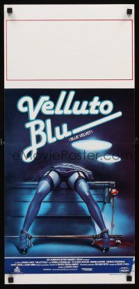 4e575 BLUE VELVET Italian locandina '86 directed by David Lynch, best gruesome art by E. Sciotti!